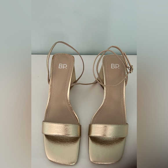 New BP. Metallic Gold Slingback triangle Heels from Nordstrom - Picture 5 of 5